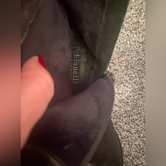 FABIANELLI Size EU 36 US 5.5 Black Italian Leather Chic Booties w Zip R $298 - Picture 7 of 10